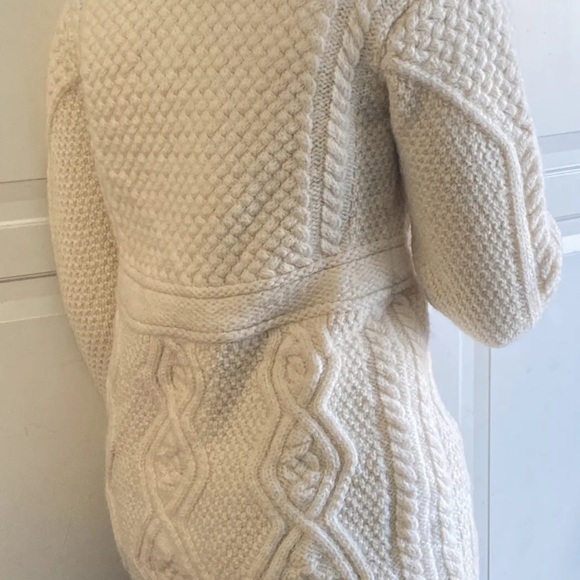 ARAN MOR ⭐️ Ireland 100% merino wool cardigan - Picture 2 of 11